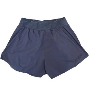 Hoka Sky glide Mesh Band Running Shorts Navy Blue Undershorts Women’s Size L